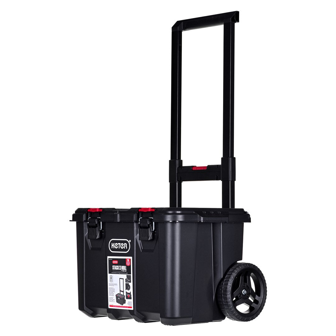 Keter Stack N Roll Cart - Toolbox on Wheels - Durable Rolling Base