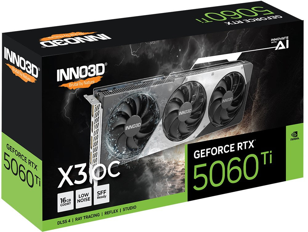 Inno3D RTX5060 TI X3 OC 16GB GDDR7 HDMI 3xD - 16.384 MB (N506T3-16D7X-191073L)