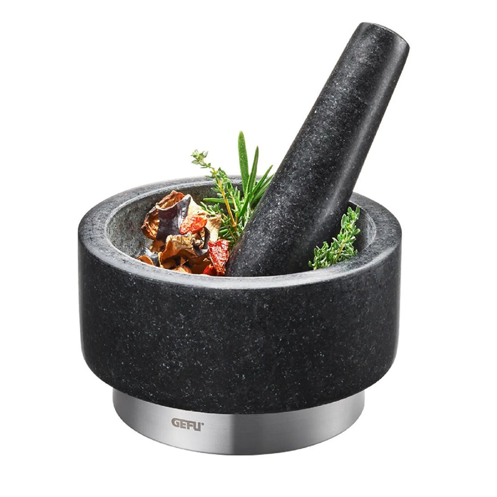 GEFU X-PLOSION Mortar/Pestle Black Stainless Steel