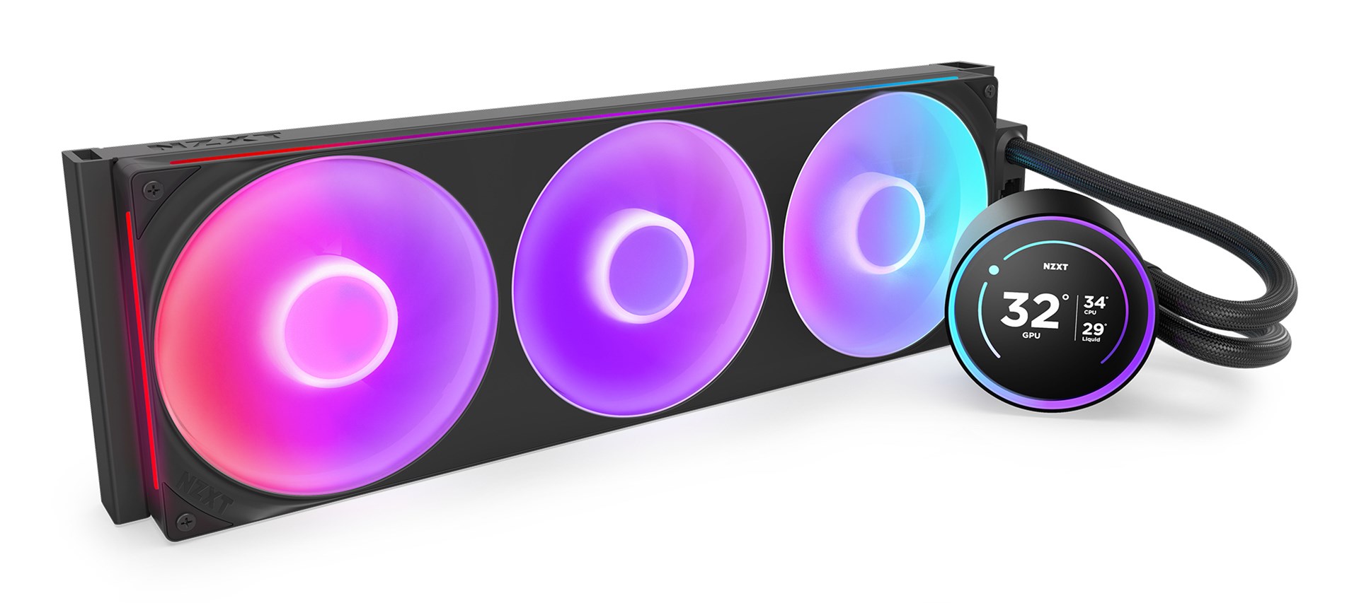 NZXT Kraken Elite 420 RGB AIO Liquid Cooler Black - 420 mm Radiator, 3x 140 mm Fans