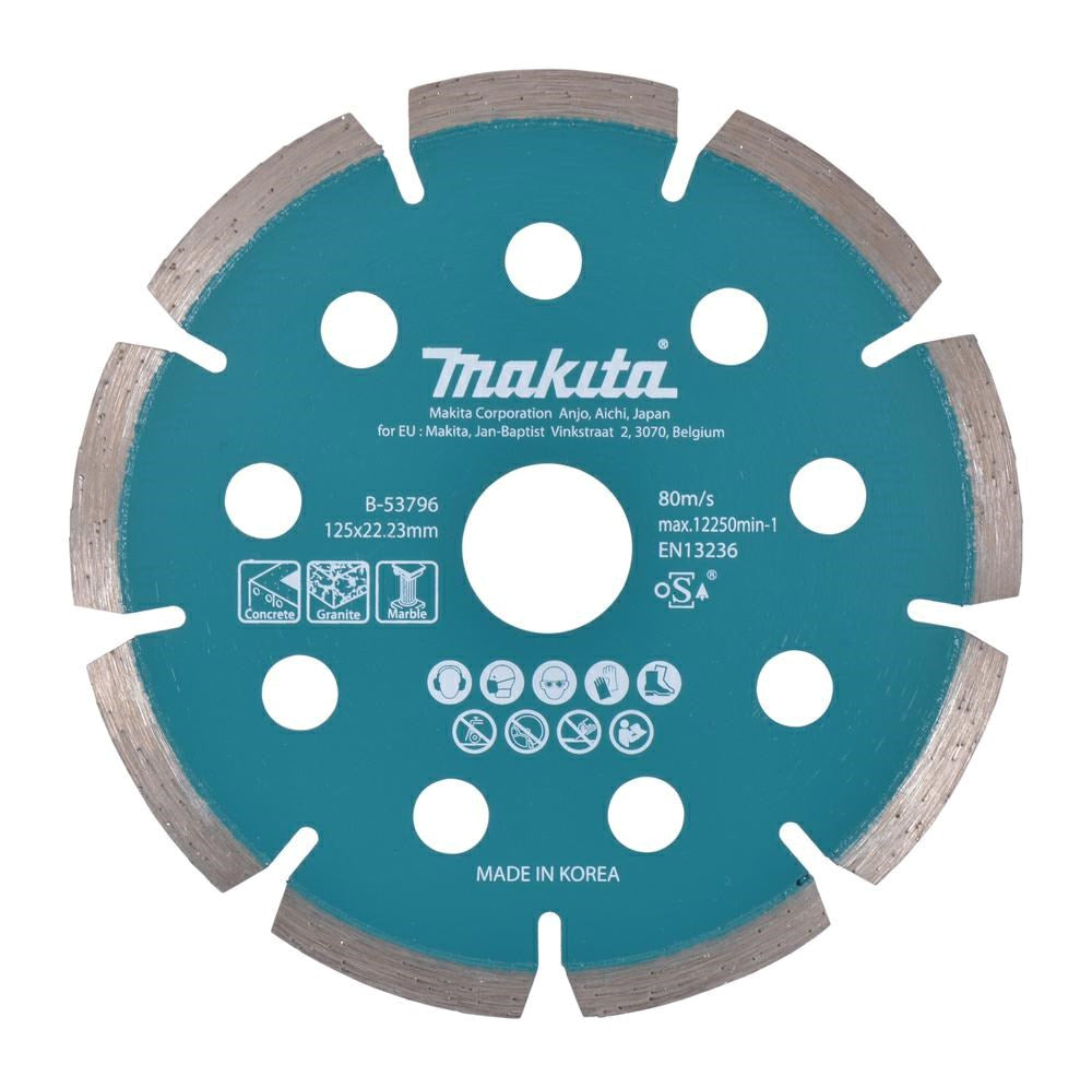 MAKITA Diamond Cutting Disc 125 mm 22.23 mm for Concrete Granite Marble