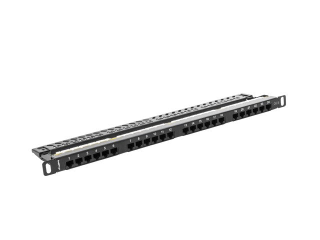 Lanberg Patch Panel 0.5U PPU6-0024-B Black 24 Ports