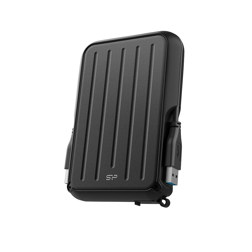 SILICON POWER Armor A66 - Hard Drive - 5TB - External - 2.5" - USB 3.2 Gen 1 - Black (SP050TBPHD66LS3K)