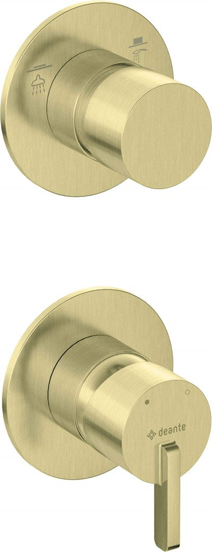 Deante Concealed Shower Mixer with Shower Switch Gold BQS R44P