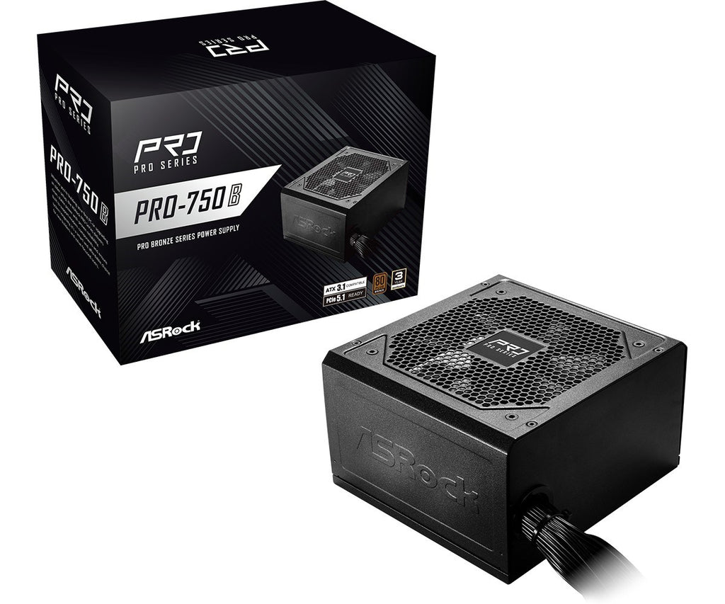 ASRock PRO-750B 750W 80 PLUS Bronze Power Supply