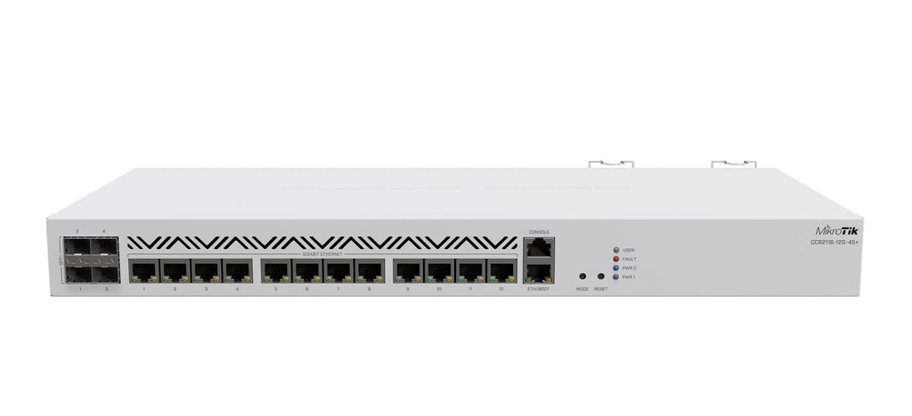 Mikredik Cloud Core Router CCR2116-12 G-4S+ 10GbE Rack Mountable (CCR2116-12 G-4S+)