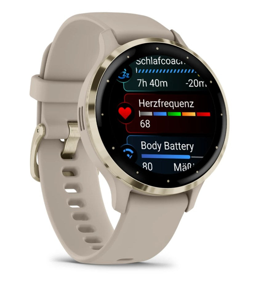 Garmin Venu 3S Smartwatch - 41 mm - French Gray - 8GB - Bluetooth, ANT+, Wi-Fi - 010-02785-02