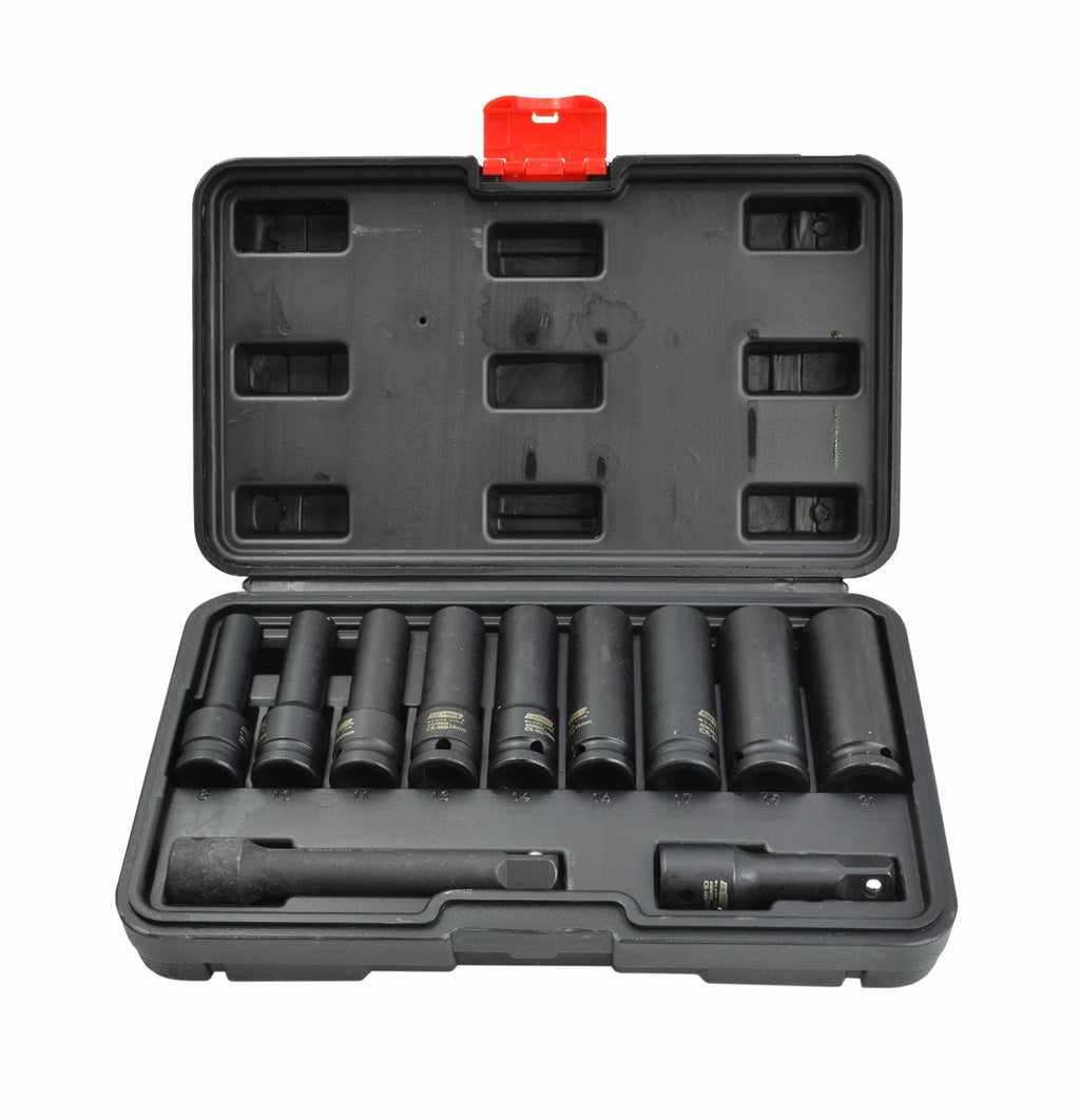 AWTOOLS ZESTAW NASADEK UDAROWYCH 1/2  11cz./8-21mm/ DŁUGIE BLACK LINE