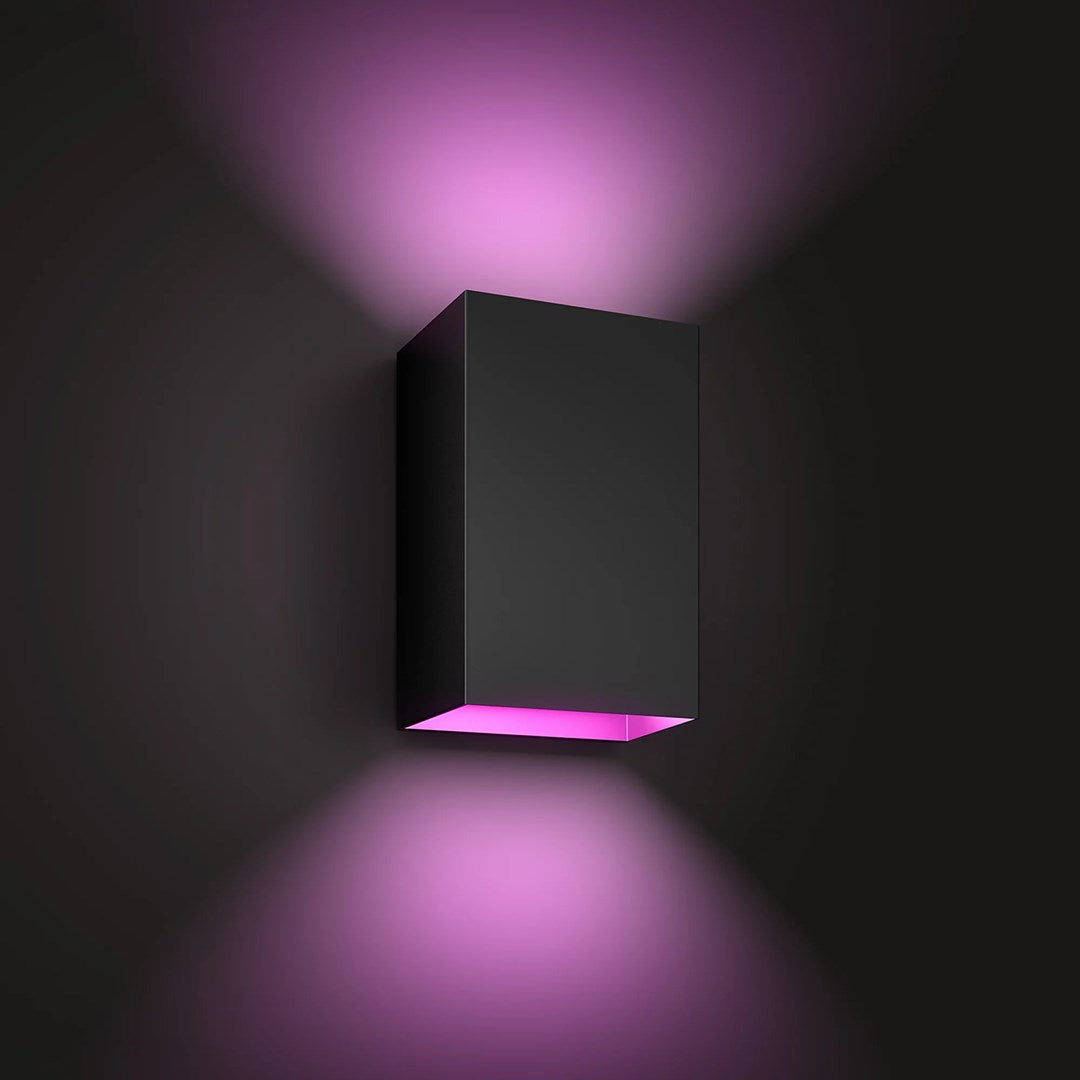 Philips Hue Outdoor Wall Light Black 1200 lm IP44 Compatible with Alexa, Google Home, Apple HomeKit Model 8718696174388