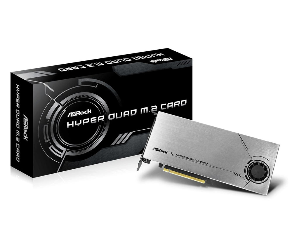 ASRock Hyper Quad M.2 Card - Supports up to 4 M.2 SSD - 90-MCA0G0-00UANZ