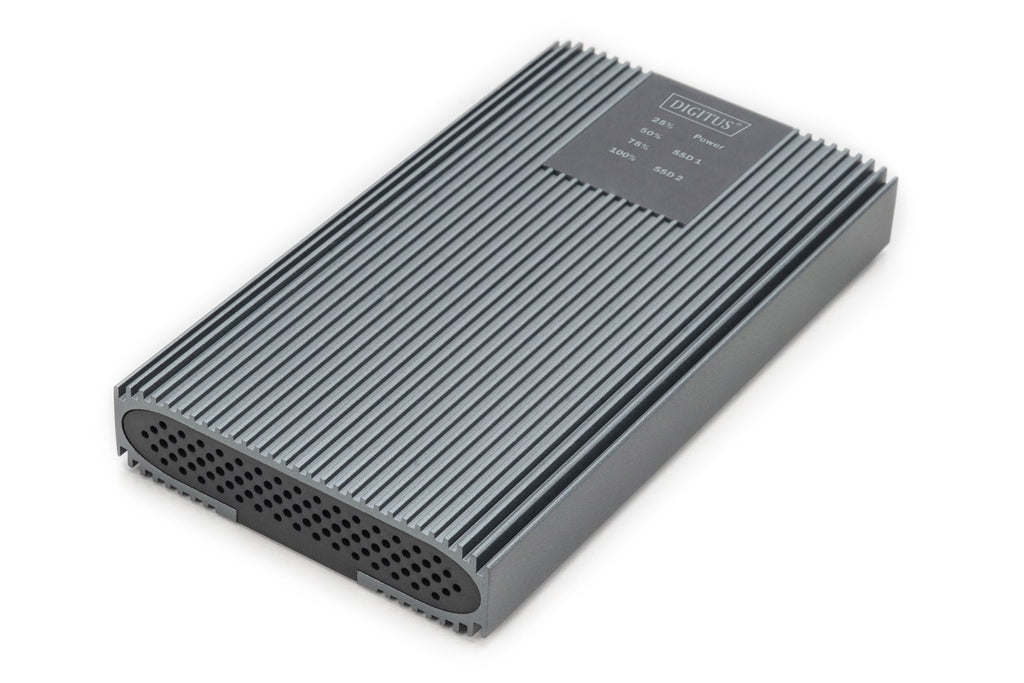 DIGITUS Storage Enclosure 20 Gbps, Clone Function, Aluminum, Tool-Free - M.2 NVMe - USB-C 3.2 (DA-71559) 430C