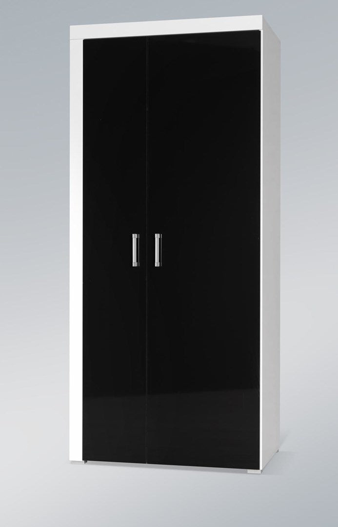 Cama SAMBA Wardrobe White/Black Gloss