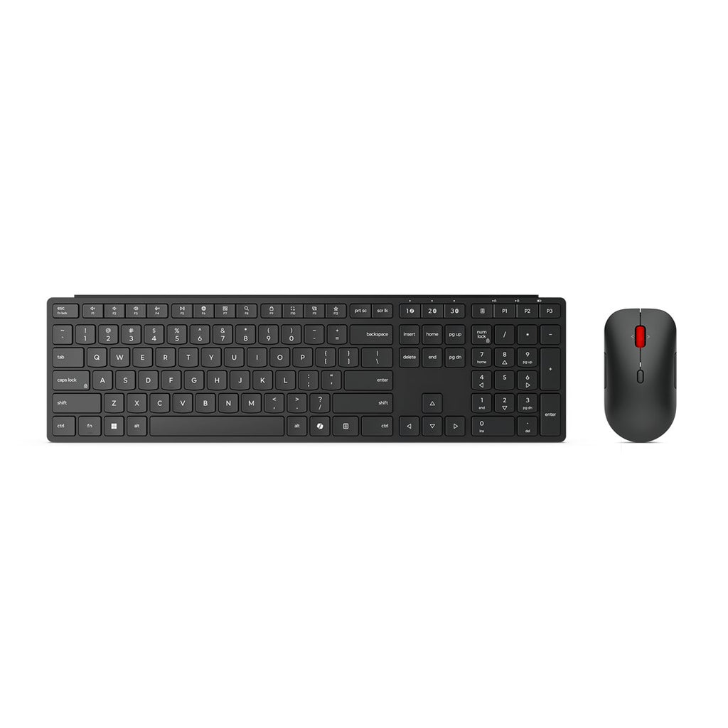 Lenovo Wireless Keyboard and Mouse Set 4X31S04848, 433.6 x 123.4 x 25.2 mm, Black