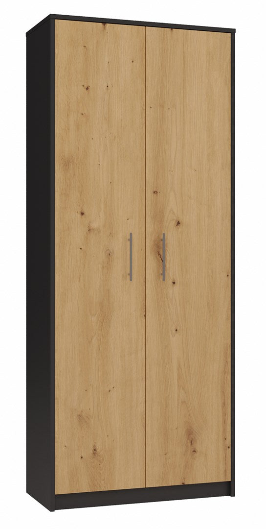 Topeshop OLIV 2D Office Bookcase Anthracite/Artisan Oak