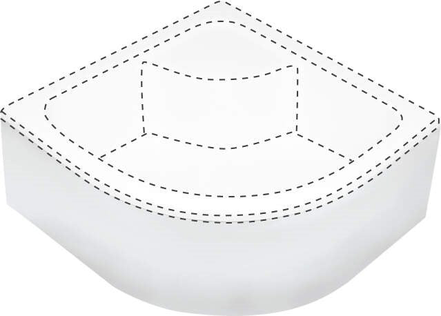 Deante Shower Tray Cover Semicircular 90x90 cm Deep KTD041O