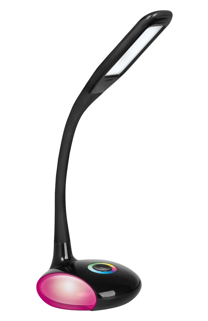Activejet LED Desk Lamp VENUS BLACK RGB Base - 5W, Adjustable Color, Modern Design