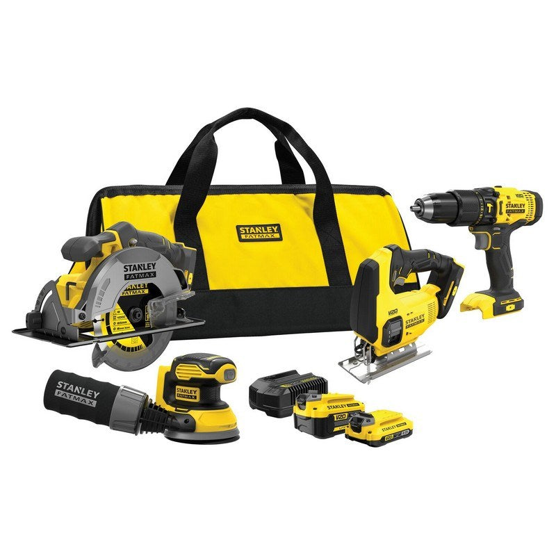 STANLEY SFMCK412MDS 4-Piece Power Tool Set 1x4.0Ah 1x2.0Ah + ACC Bag V20