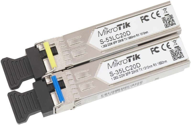 MikroTik Transceiver Module 1250 Mbit/s LC 20 km SFP S-3553LC20D