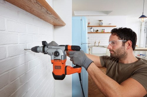 Black & Decker BEHS03K 900 RPM SDS Plus Black  Orange