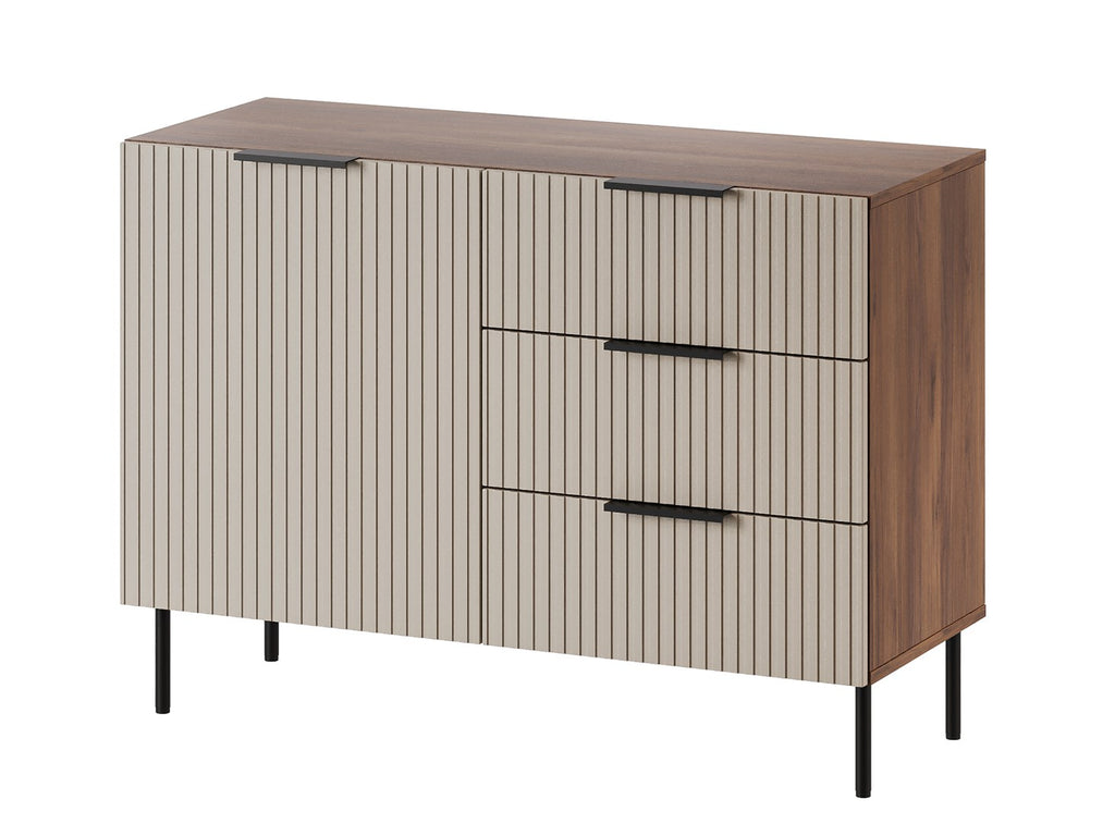 Cama Chest of drawers 2 ALMERA 104x42x75 walnut/cashmere