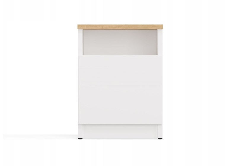 GALAX 30/1D White/Artisan Bedside Table