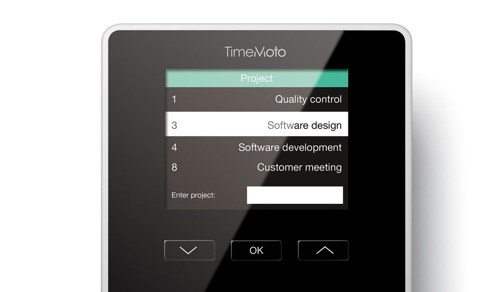 TimeMoto Time Recording System TM-616, RFID Sensor, Black, Complete System with Software