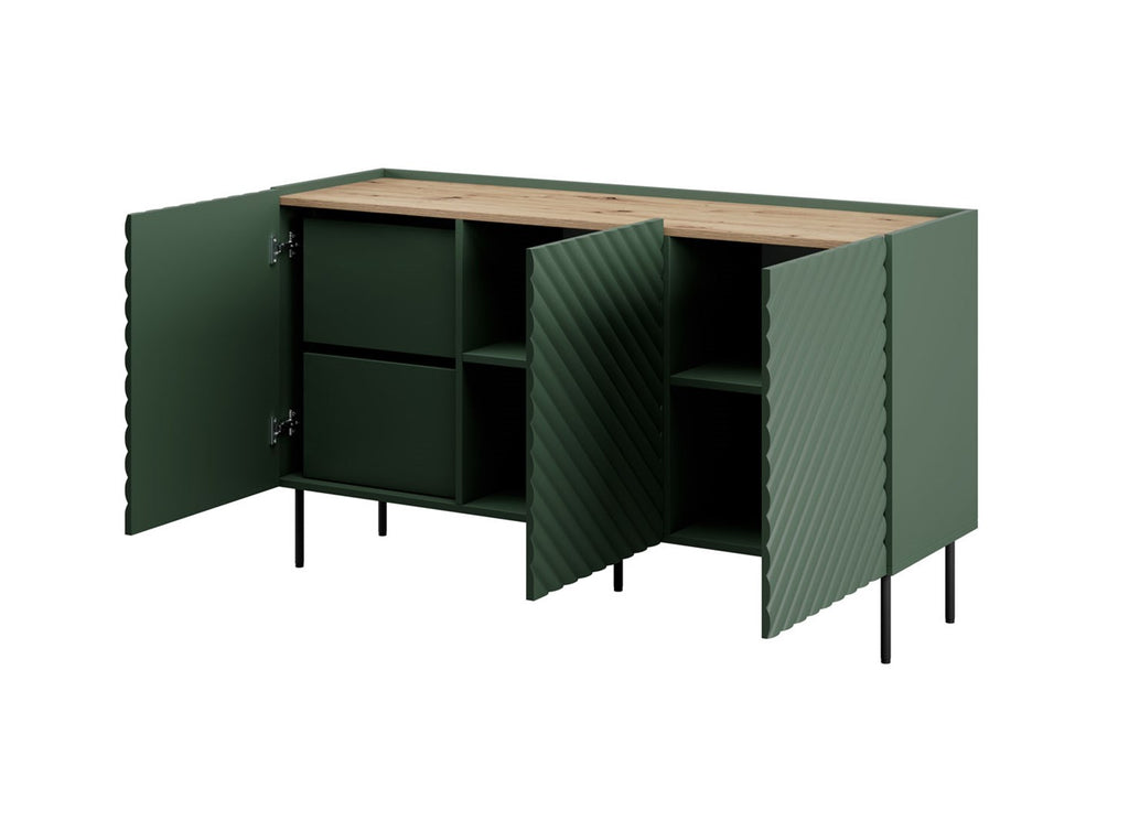 3D2SZ Chest of Drawers ONDA 150x45xH85 Green