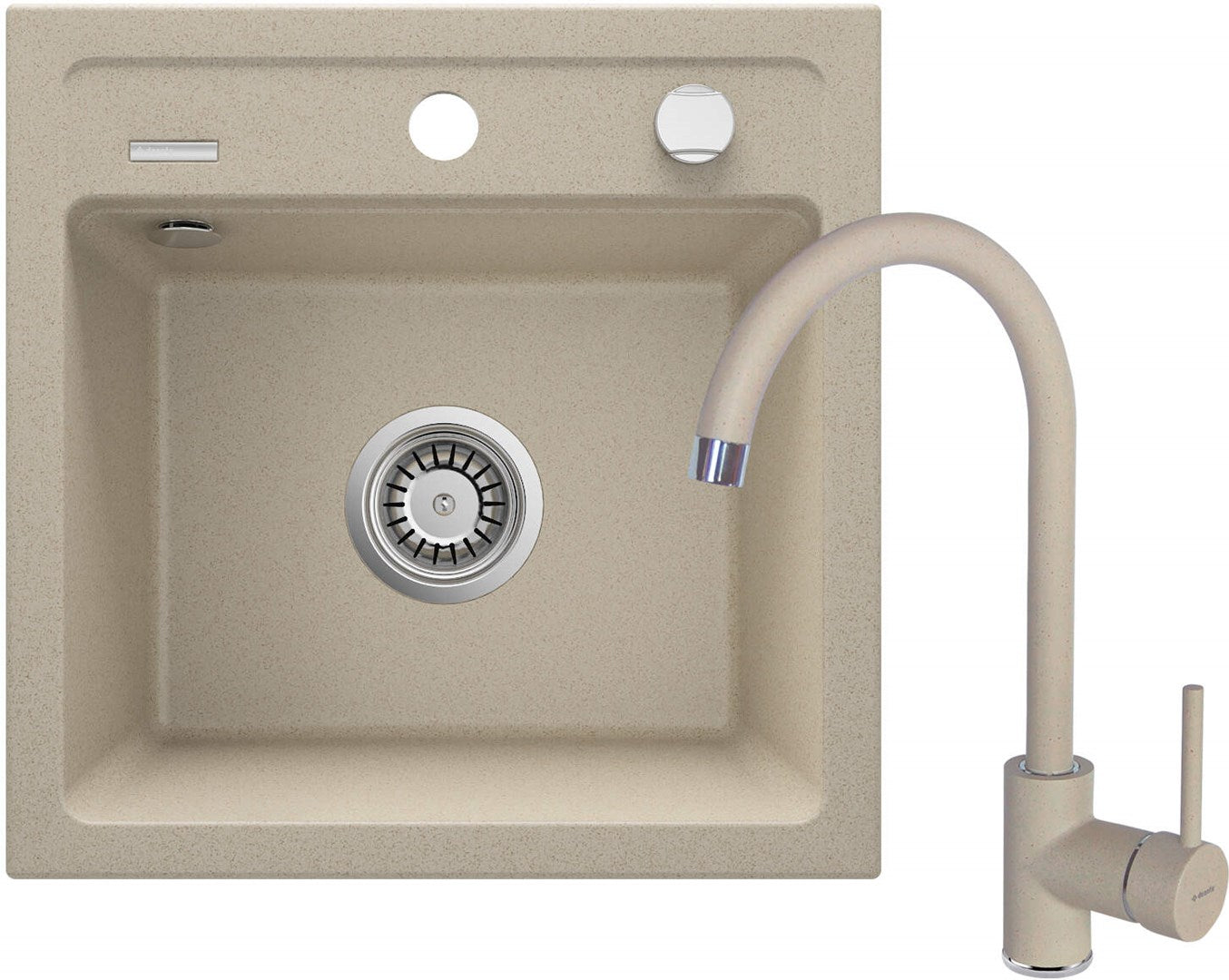 Deante Granite Sink 1-Bowl Sand 44x44 cm ZQZA7103