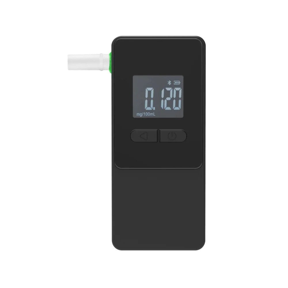 AlcoAlert Smart Electrochemical Breathalyzer - Black