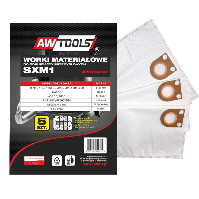 AWTOOLS AW00400 Vacuum Accessory Dust Bag
