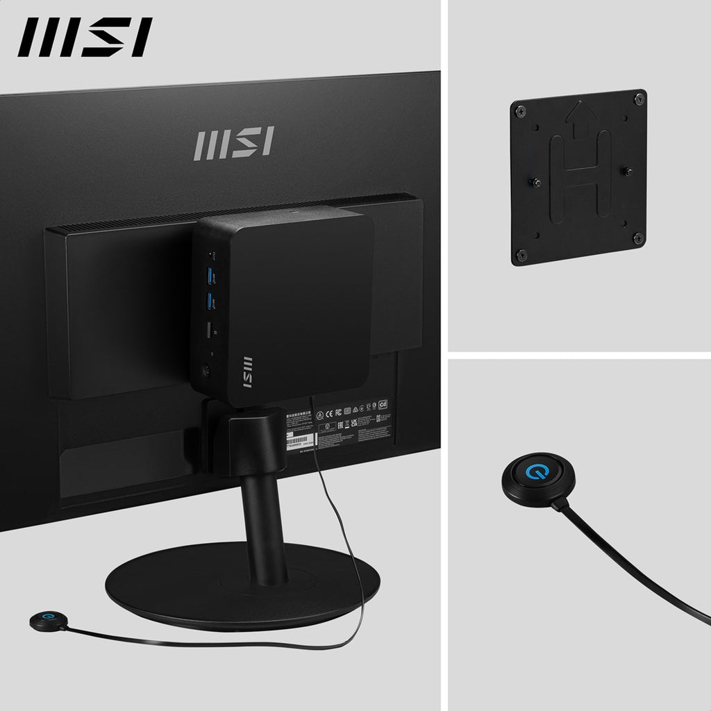 MSI Cubi NUC 1M Intel Core 3 100U (14th Gen - Series 1) Barebone  NUC  SFF  Mini Computer  HTPC  (NO RAM  NO Storage  NO OS)  Intel Graphics/DDR5/Dual ThunderBolt 4/Dual HDMI/Dual LAN/WiFi 6E/BT 5.3/VESA - NUC 1M i3 100U BB