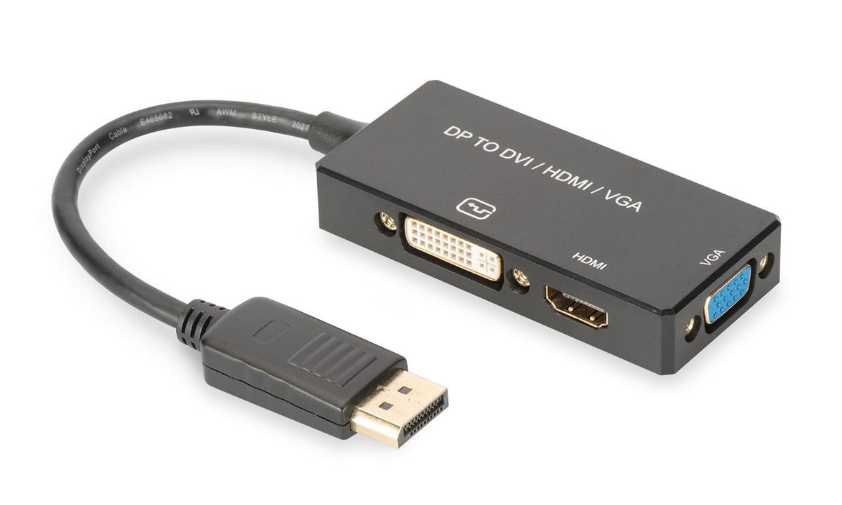 DIGITUS DisplayPort 3in1 Adapter/ Converter | Model AK-340418-002-S