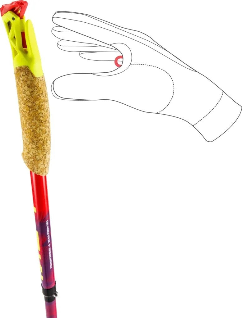 LEKI TRL Ultratrail FX One Trekking Poles 125 cm Red