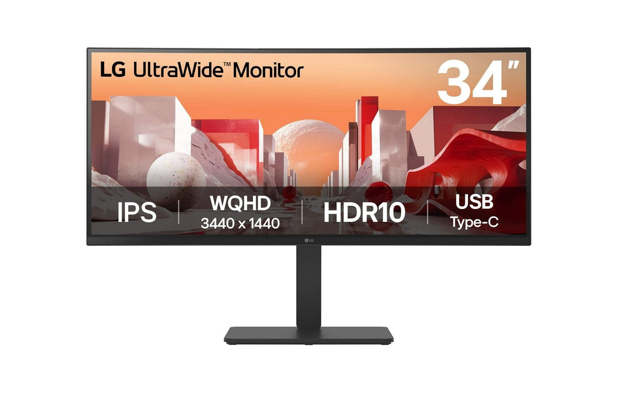 LG 34BA75QE-B Computer Monitor 34" 3440 x 1440 Wide Quad HD Black