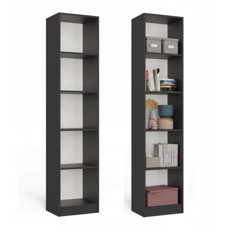 Onyx R40 Anthracite Bookcase - Classic Shelf for Books and Files