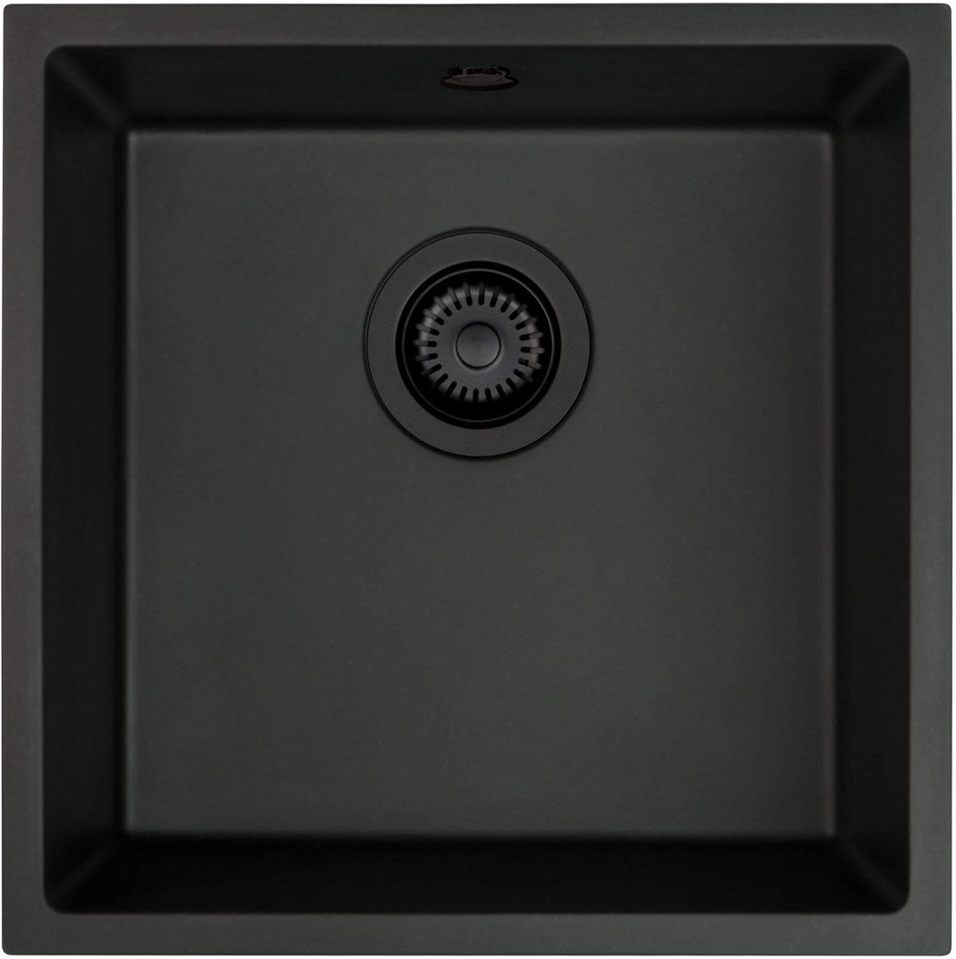 DEANTE Granite Sink, Natural Granite Composite, Under-Counter Installation, Nero Finish