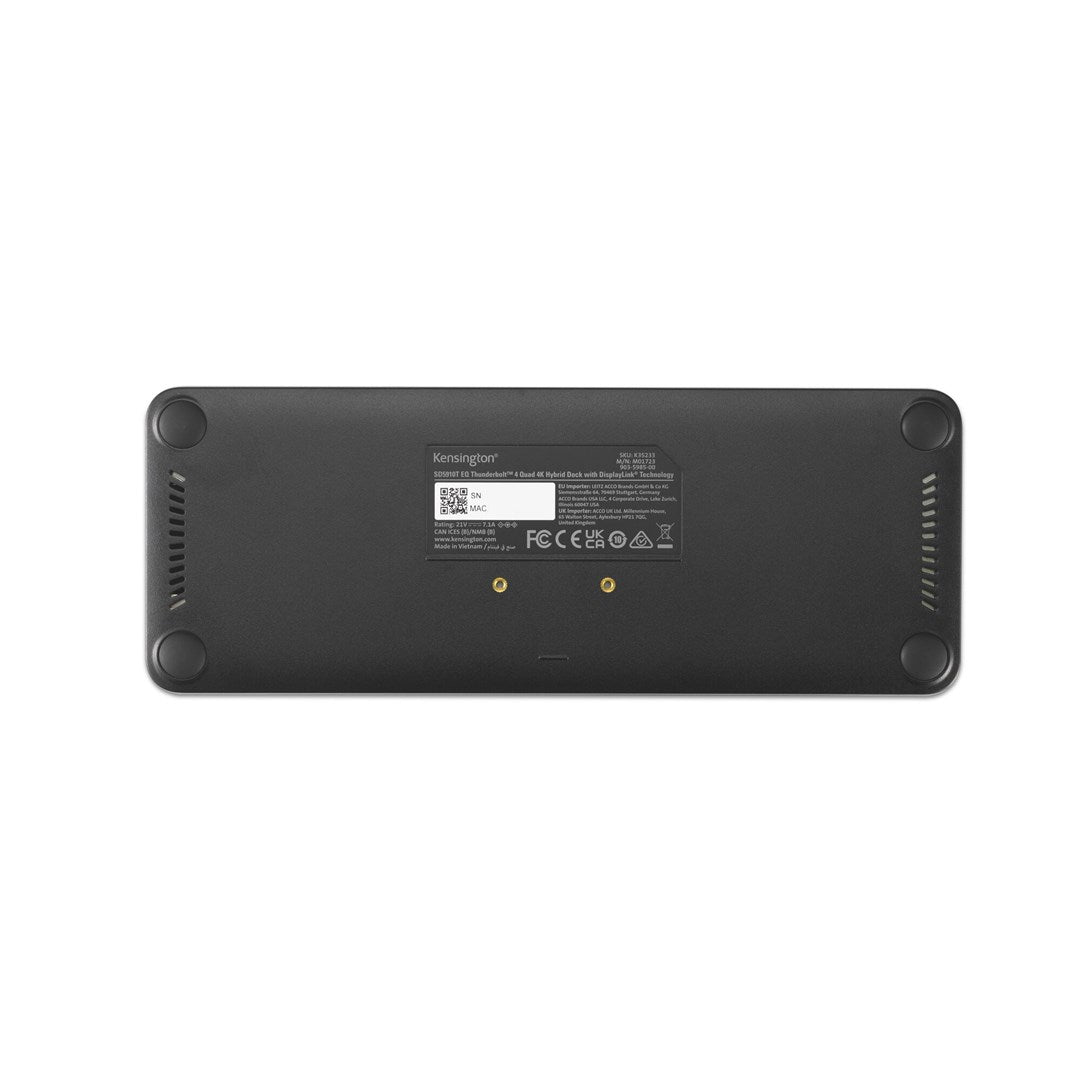 Kensington - SD5920T EQ - Docking Station - USB4/ Thunderbolt 4 - 2 x HDMI, 3 x DP - 149.1 Watts - Europe 1GbE