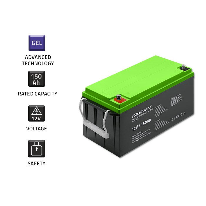 Qoltec VRLA Battery 12V 150Ah Model 53082