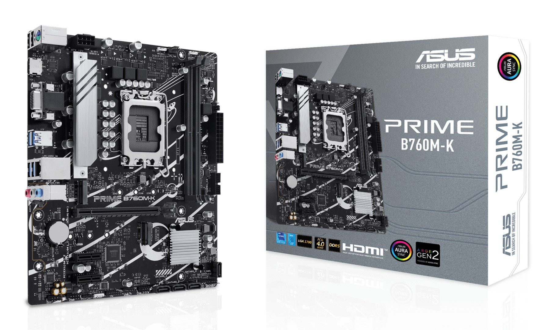 ASUS PRIME B760M-K Intel B760 LGA 1700 Micro ATX Motherboard
