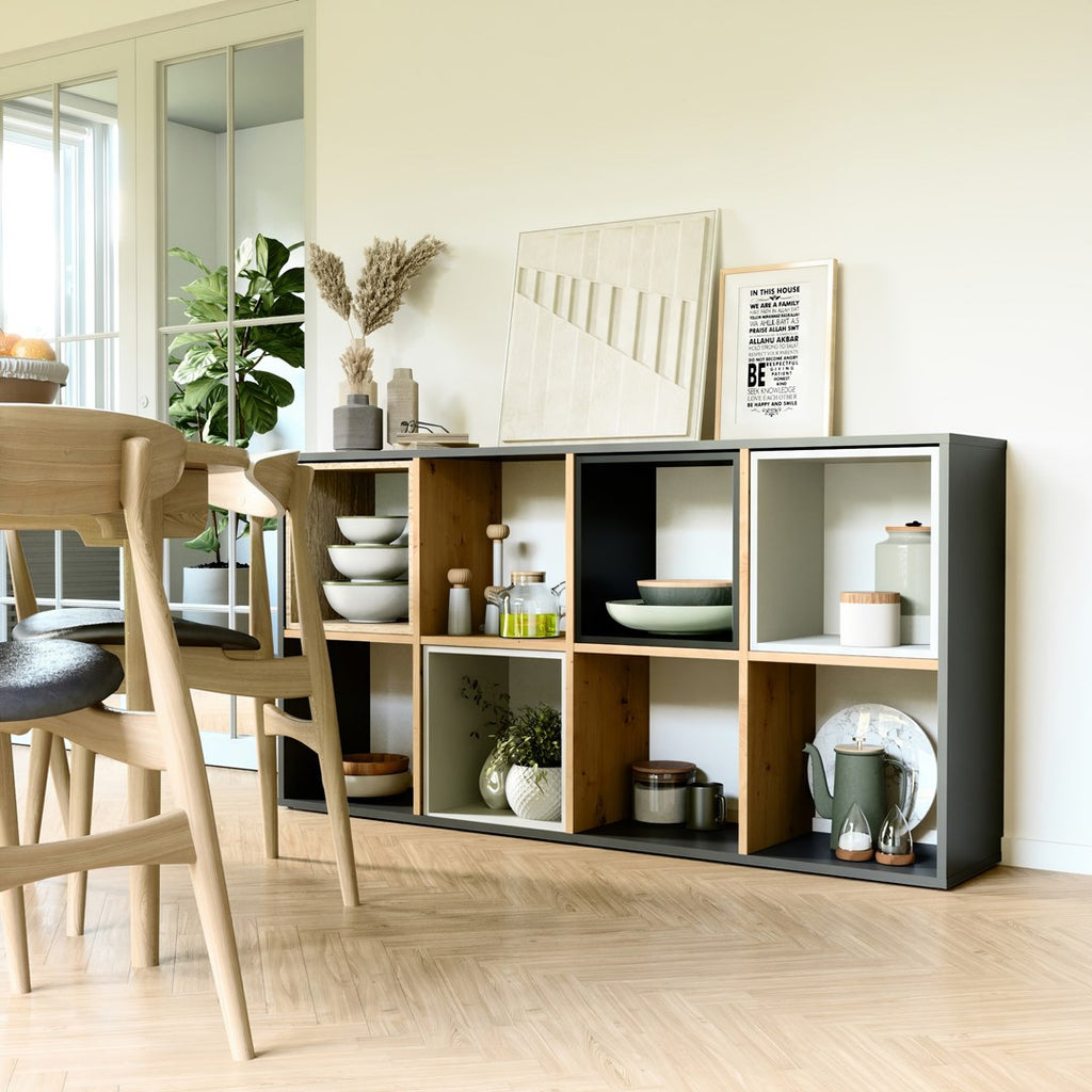 MALAX 2X4 Anthracite/Artisan Shelving Unit