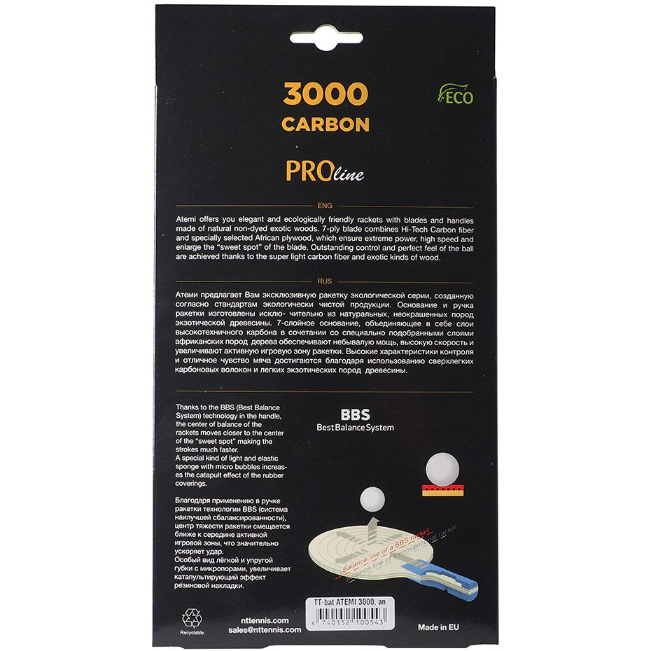 New Atemi 3000 Pro concave ping pong racket