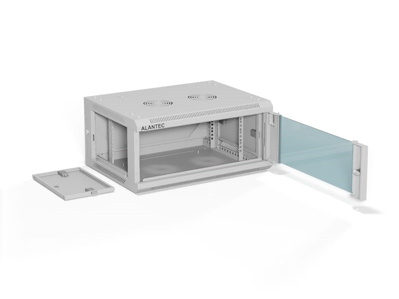 A-LAN 19" 4U Wall-Mounted Cabinet Grey Dimensions: 600x450 mm Lockable