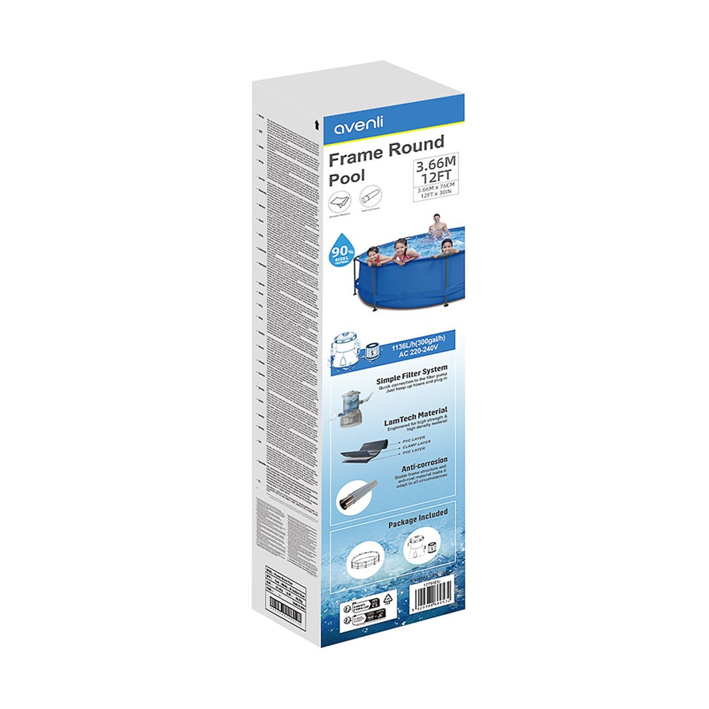 AVENLI Round Frame Swimming Pool 366x76 Set