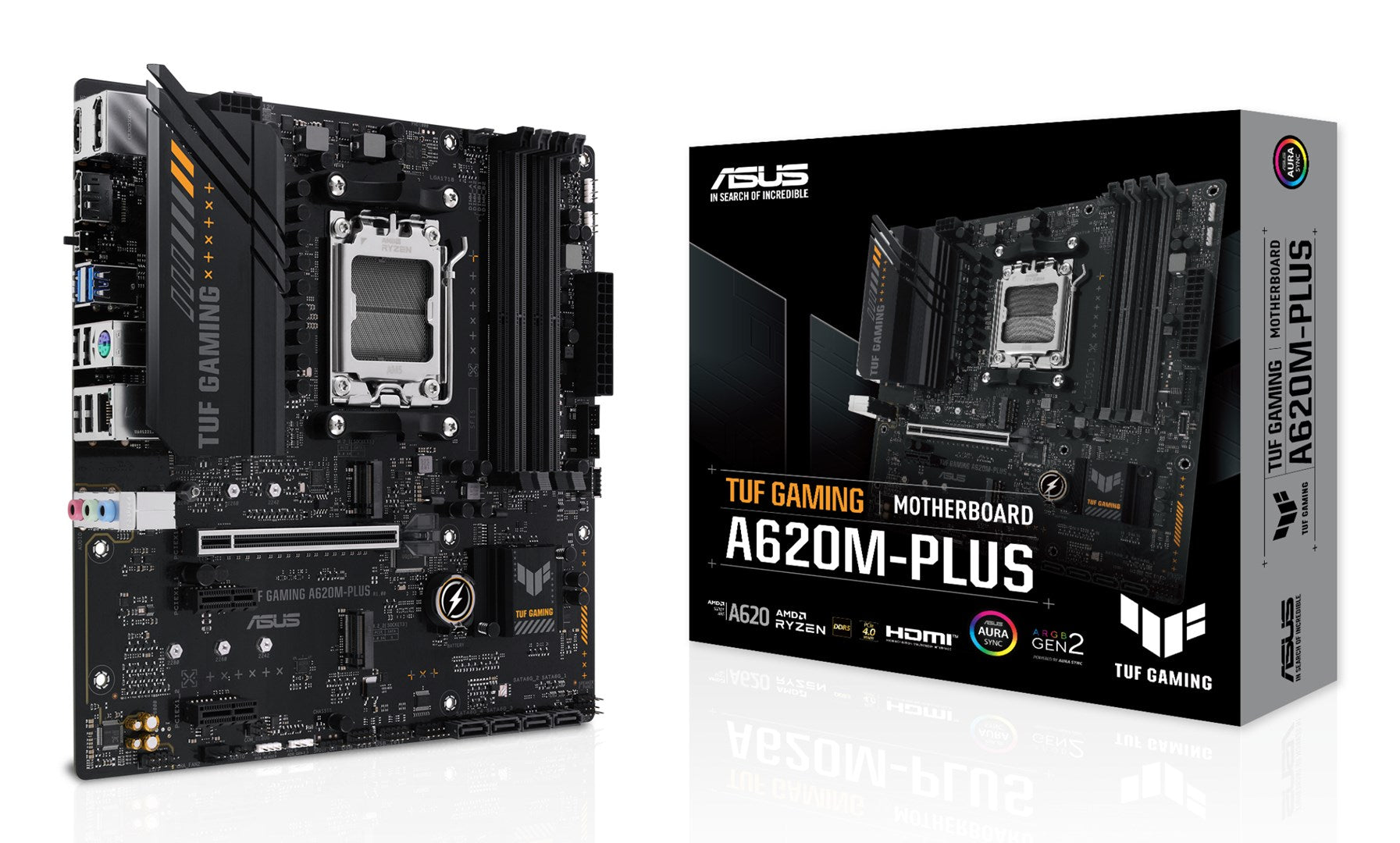 ASUS TUF GAMING A620M-PLUS Motherboard - micro ATX - Socket AM5 - AMD A620 Chipset (90MB1EZ0-M0EAY0)