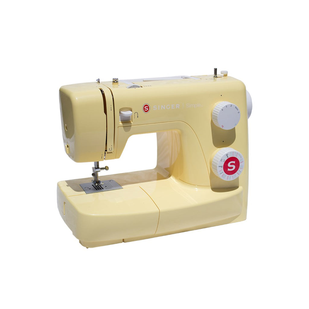 SINGER Simple 3223Y - Semi-automatic Sewing Machine - Yellow - 4 Step - Rotary Dial - Zigzag Foot (Simple 3223Y)