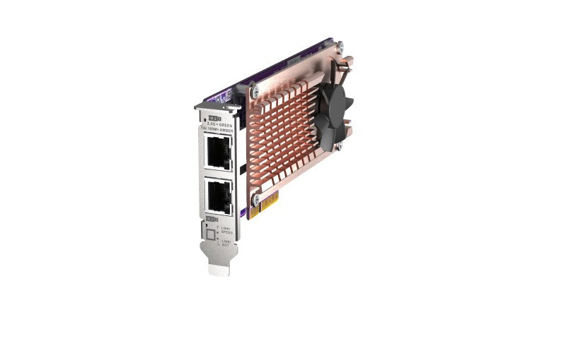 QNAP QM2-2P2G2T M.2 NVMe Storage Controller - PCIe 3.0 - Low-Profile - 2.5 Gigabit Ethernet QVP-63 TS-453 TVS-672 QVP-85