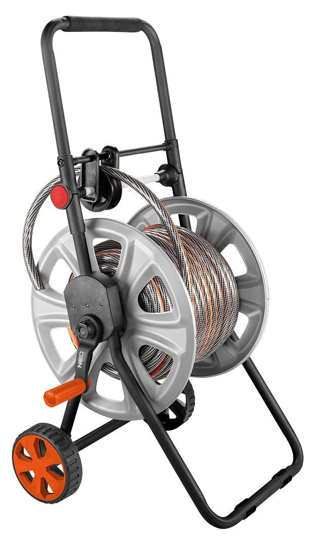 NEO TOOLS Garden Hose Trolley 15-792 - Metal, Holds 60 m of 1/2" Hose