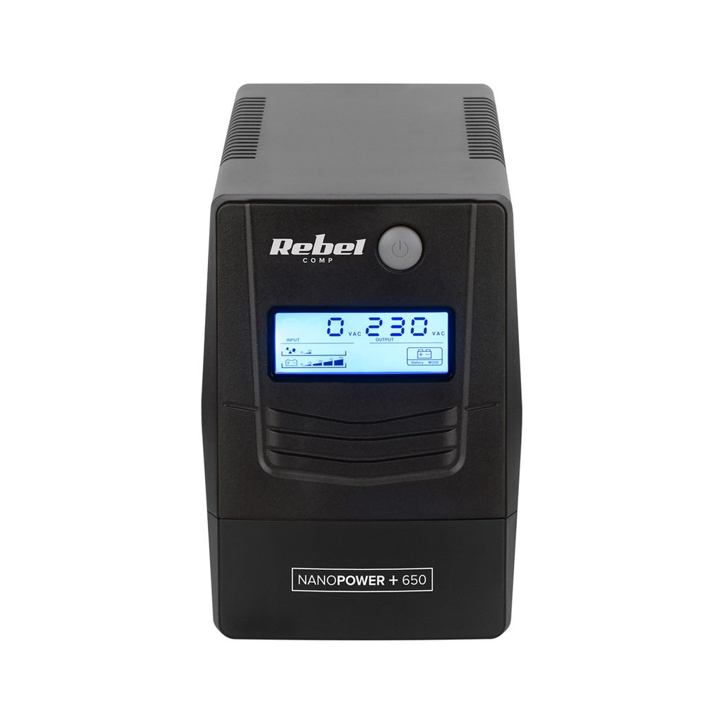 Rebel Nanopower Plus 650 UPS | Off-line | Sinusoida| 650VA | 360W  | LCD | USB