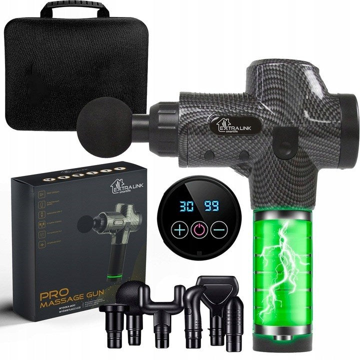 Extralink Massage Gun Pro with 6 Attachments