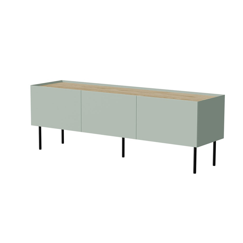Cama FELLINI TV Cabinet 150x40x52 Olive + Oiled Oak Top